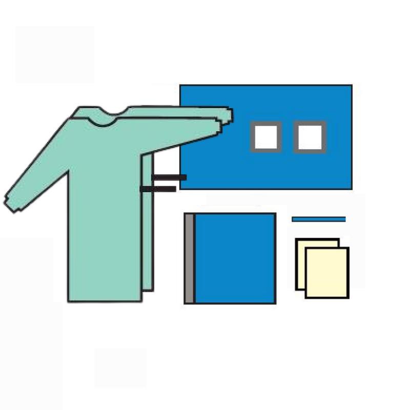 Комплект одягу та покриттів операційних для ангіографії №3 стерильний, одноразового використання ,ТМ «АХІЛЛ»